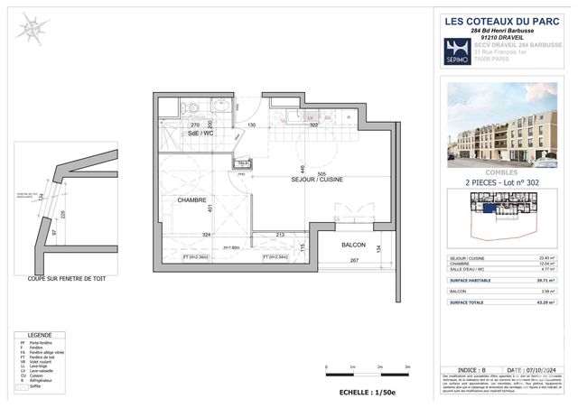 Appartement F2 à vendre - 2 pièces - 40.0 m2 - DRAVEIL - 91 - ILE-DE-FRANCE - Century 21 Avantage Immo