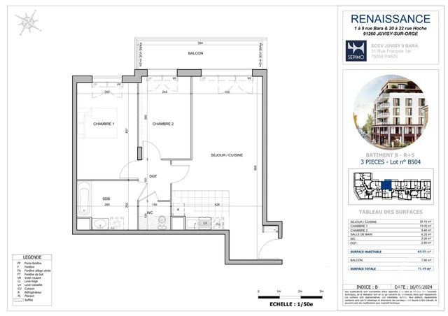 Appartement F3 à vendre - 3 pièces - 64.0 m2 - JUVISY SUR ORGE - 91 - ILE-DE-FRANCE - Century 21 Avantage Immo